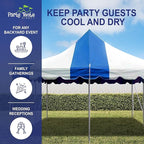 Party Tents Direct 20'x20' Weekender Standard Canopy Pole Tent - Easy Up Canopy Tent with 80 Person Capacity - Outdoor Canopies for Parties, Weddings, & Events (Blue/White Top)