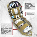 200 Pieces First Aid Kit IFAK Survival Kit Molle System Compatible Pouch, Emergency Kit Gift for Men, Dad, Husband, for Outdoor, Camping, Hunting, Hiking, Home, Earthquake, Disasters