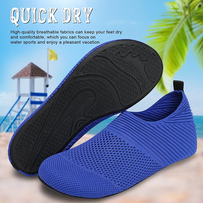 ANLUKE Womens Mens Water Shoes Barefoot Quick-Dry Aqua Socks for Beach Swim Surf Water Sport