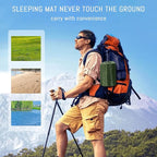 Double Self-Inflating Camping Mattress, with Pillow and Built-in Foot Pump, Comfortable & Portable for Backpacking, Hiking and Camping with Portable Storage Bag