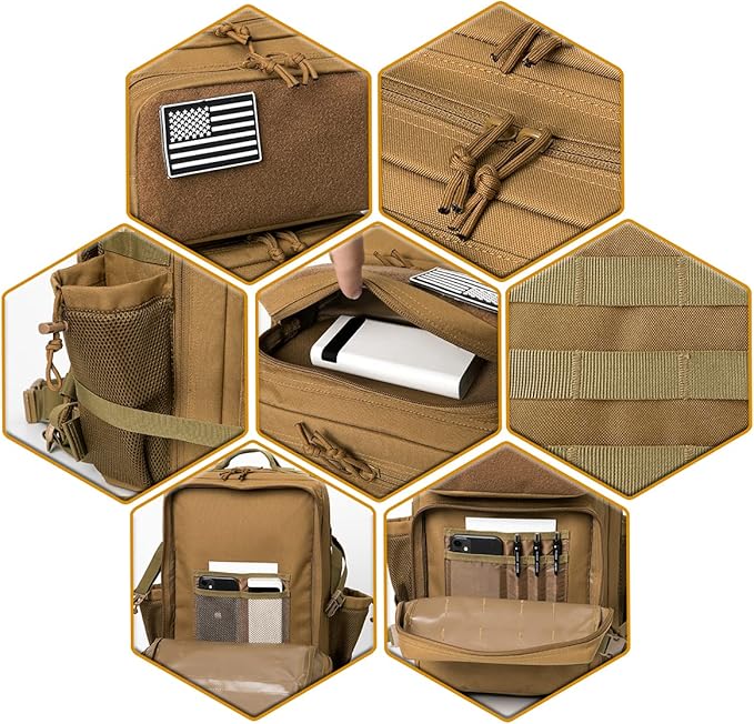 QT&QY 25L/45L Military Tactical Backpack For Men Molle Daypack 3 Day Bug Out Bag Hiking Rucksack With Bottle Holder