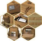 QT&QY 25L/45L Military Tactical Backpack For Men Molle Daypack 3 Day Bug Out Bag Hiking Rucksack With Bottle Holder