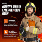 Emergency Fire Blanket 40"x40" (4-Pack) – Fireproof Survival Blanket for Home, Kitchen, RV & Camping – Smothers Grease & Electrical Fires – Reusable, Pet & Family Safe Fire Safety Gear