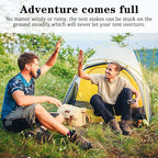 12 Pack Tent Stakes Heavy Duty, Metal Tent Stakes, Black Camping Stakes, Steel Tent Spikes, Canopy Stakes, Tent Pegs for Car Camping, Yard Decoration, Tarp, Shade Tent, Picnic