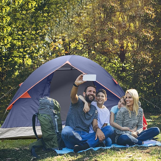 unp Camping Tent 2/3/4/6 Person Dome Tent, Easy to Set Up for Camping, Lightweight Camping Tent, Portable Camping Tent for Outdoor and Backpacking Beaches