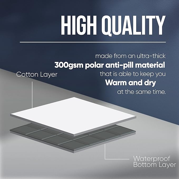 EverSnug Large Waterproof Outdoor Blanket - Extra Thick Premium Quilted Fleece, Waterproof & Windproof, Great for Camping, Picnics, Beaches, Stadiums, Dogs