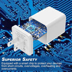 6Pack USB Wall Charger, iGENJUN 2.4A Dual USB Port Cube Power Plug Adapter Fast Phone Charger Block Charging Box Brick for iPhone 17/17 Pro/17 Pro Max/16, Samsung Galaxy, Pixel, LG, Android-Colorful