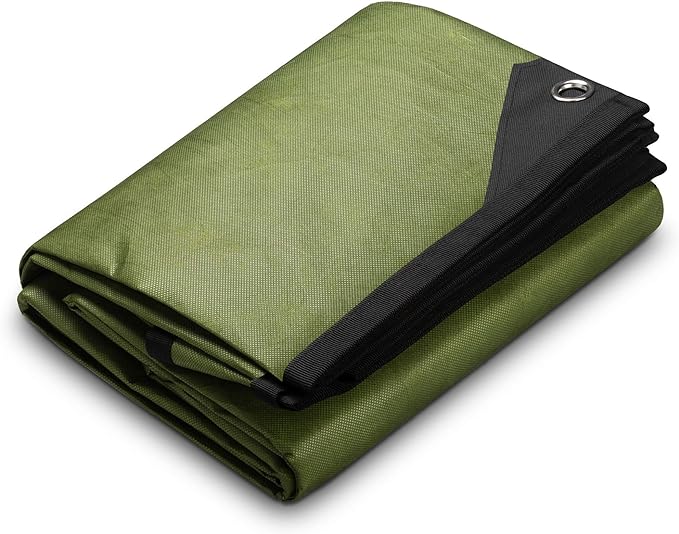 Arcturus XL Heavy Duty Survival Blanket – Insulated Reflective Thermal Camping Tarp - 8.5 FT x 12 FT (Olive Green)