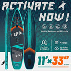 Lead 11‘ x 33" / 12’×35" Inflatable Stand Up Paddle Board - Premium SUP Board Kit - Ultra Stable Paddleboard for Adults & Youth - All Skill Levels - for Lakes, Oceans