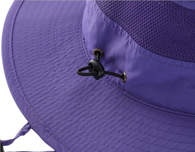 Connectyle Wide Brim Sun Hat for Men Breathable Cowboy Boonie Hat UPF 50+ Sun Protection Bucket Hat for Fishing Hiking