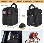 Survival Kit, 252Pcs Survival Gear First Aid Kit with Molle System Compatible Bag and Emergency Tent, Emergency Kit for Earthquake, Outdoor Adventure, Hiking, Hunting, Gifts for Men Women (Black)