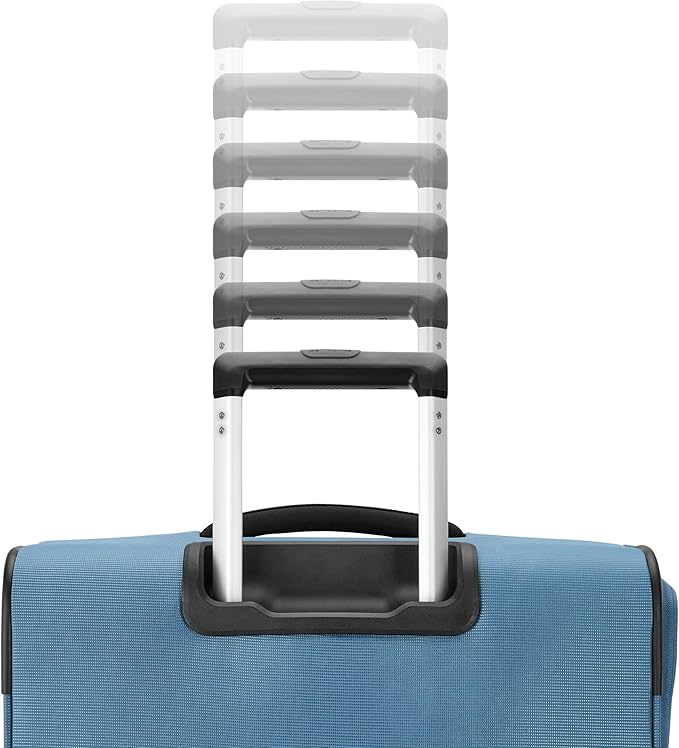 Samsonite Soft-Sided 29-Inch Lightweight Large Checked Expandable Element Suitcase: Durable, 360° Spinner Wheels, Adjustable Telescopic Handle, 2 Front & 1 Side Pocket- Captains Blue