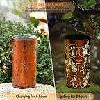 Solar Lanterns Outdoor Hanging Hummingbird Decor Lantern,Waterproof Hollow Out Metal Decorative Garden Light,Graceful Decoration for Patio,Yard,Landscape,Walkway,Festival