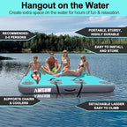 AWSUM Inflatable Floating Dock Air Dock Platform Floating Island Raft with None-Slip Surface for Pool Beach Ocean