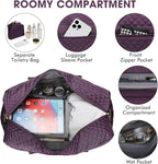 Large Women Travel Duffle Bag - Carry on Overnight Weekend Travel Duffel Tote Gym Bag with Wet Pocket Toiletry Weekender Overnight Bag for Travel Business Trips Sports Hospital 3 Pcs Set