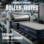 Twin Air Mattress with Built-in Pump, 18" Top Inflatable Mattress with Waterproof Flocking Fabric, Three-Minute Quick-Inflatable Bed. Portable Blow Up Mattress for Home, Outdoor and Guests