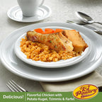 KJ Poultry Kosher Ready Meals - Bone In Chicken & Kugel, MRE Meat Meals Ready to Eat, Shabbos Food, Halal, (1 Pack) Prepared Entree Fully Cooked, Shelf Stable Microwave Dinner Travel Military Camping