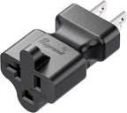 15 Amp Household AC Plug to 20 Amp T Blade Power Adapter,15 Amp to 20 Amp Plug Adapter Converter Nema 5-15P to 5-15R/5-20R Comb AC Adapter
