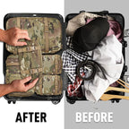 4 Set Tactical Packing Cubes ，Compressible Mesh Duffle Storage Bag,Portable Edc Molle Pouch Organizer.
