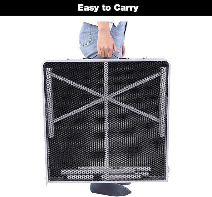 REDCAMP Folding Table Half net Half Table for Outdoor Camping Picnic