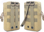 Tacticool 2 Pack Molle Pouches - Tactical Compact Water-Resistant EDC Pouch