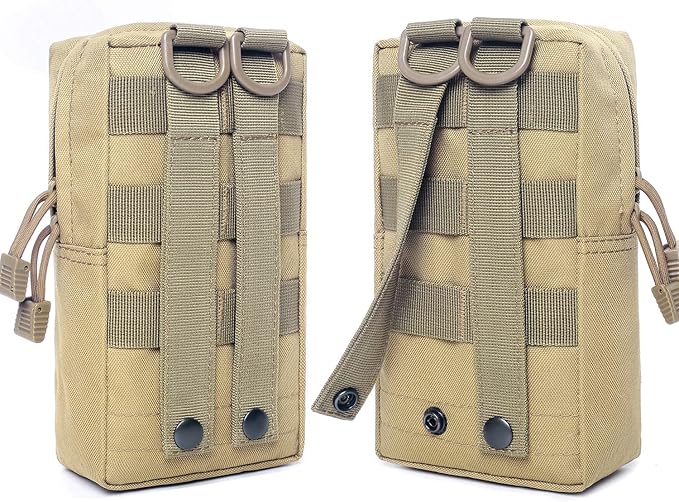 Tacticool 2 Pack Molle Pouches - Tactical Compact Water-Resistant EDC Pouch