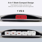 USB C Fast Charger 100W GaN 6 Port Type USB C Charging Station Hub Block Wall Charger Power Strip Adapter Plug Cube Brick 3 USB A for iPad iPhone16 15 14 13 12 11 Pro Max