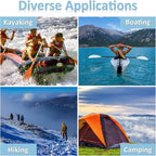 2-pack 30D Nylon Waterproof Dry Bag-Portable Storage Sack for Kayaking, Hiking and Rafting-Roll Top Closure-Float on Water(5L/20L,Blue)