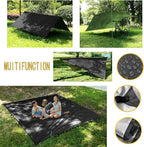 Oversized rain Tarpaulin,Camping Hammock with Mosquito Net Rain Fly Heavy Duty Tree Strap,Single Double Hammock Tent Waterproof Rainfly Set,Camping Backpacking Backyard Patio Hiking Travel Outdoor