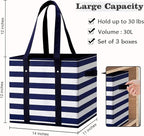WISELIFE 6 Pack Reusable Grocery Bags Large Water Resistant Grocery Collapsible Heavy Duty Tote Bags for Shopping Picnic
