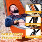 NATUREFUN Ultra-Light Travel Camping Hammock | 300kg Load Capacity,Breathable,Quick-Drying | 2 x Premium Carabiners,2 x Nylon Slings Included | Outdoor Indoor Garden