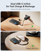 INIU Slimmest 10000mAh 45W PD Fast Charging Portable Charger & Ultra Slim 10000mAh 45W Power Bank Combo