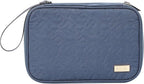 NISHEL Travel Cord Organizer Case, Double Layers Tech Electronic Bag, Essentials for Charger, Cable, Phone, Flash drive, Large, Aegean-Blue