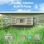 Camping Sleeping Pad, 4" Ultra-Thick Memory Foam Camping Mat with Built-in Electric Pump, 9.5 R-Value Insulated Self Inflating Air Mattress Sleeping Pads for Car Travel Tent Essentials