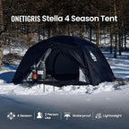 OneTigris Stella 4 Season Camping Tent Backpacking 2 Person Waterproof Lightweight Easy Setup Instant 3000mm Waterproof Rating Outdoor Hiking Tent