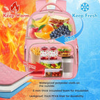 Backpack Cooler Lunch Backpack Double Decker Lunch Box,Insulated Backpack Lunch Cooler Bag, Lightweight Leakproof Lunchbox Backpack for Women Men to Travel,Picnic,Hiking,Beach,Camping