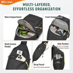 SKYSPER Sling Bag RFID Anti-Theft Crossbody Bag Recycled Travel Cross Body Bag Shoulder Sling Daypack