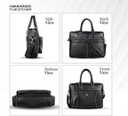 HAMMONDS FLYCATCHER Genuine Leather Laptop Bag for Men, Padded 15.6" Laptop Sleeve, Leather Messenger Bag for Men Briefcases