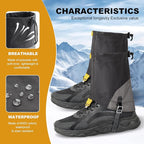 Waterproof Trail Gators for Hiking Boots Adjustable Ankle Leg Gaiters for Men Women Shoe Gaiters Snow Boot Covers Snowshoeing
