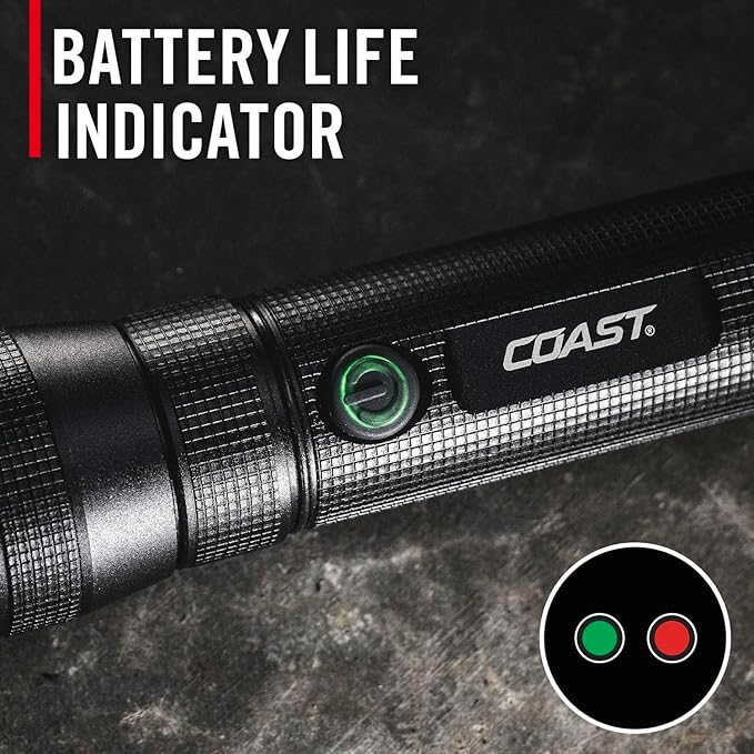 Coast G60R 1000 Lumen Waterproof Rechargeable LED Flashlight, 2-Pack