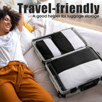 6 Set Compression Packing Cubes for Travel, Lightweight and Space-Saving Luggage Organizer Bags, Sturdy Travel Essentials for Suitcase, Black