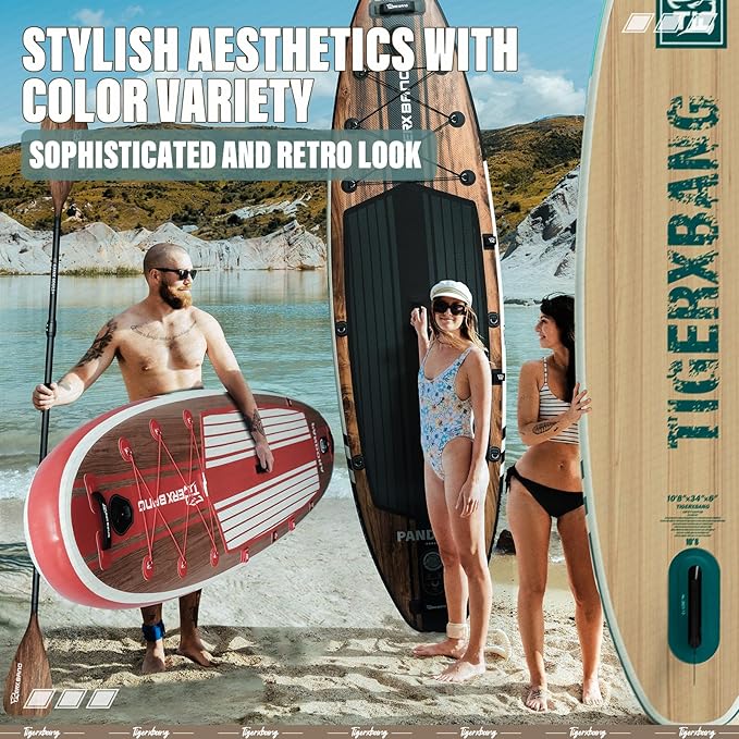 Paddle Board, 10.8' Stand Up Paddle Board with Premium Complete Inflatable SUP Accessories, Extra Wide Paddleboards for Adults & Kids-Pandora Collection