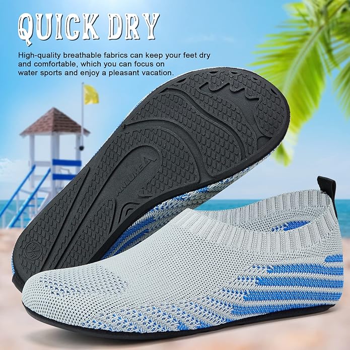 ANLUKE Womens Mens Water Shoes Barefoot Quick-Dry Aqua Socks for Beach Swim Surf Water Sport
