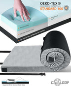 3 Inch GAIALOOP Thick Memory Foam Camping Mattress Sleeping Pad [Car/Tent/Cot] Glamping Portable Floor Mat Roll Up Futon Mattress for Guests Sleepover