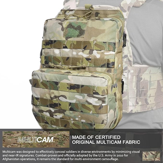 Tactical Molle Hydration Pack 3L Hydration Carrier Pack Water Reservoir Bag for Molle Vest Backpack