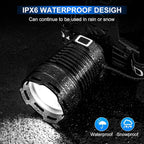 Headlamp Rechargeable, 3000 Lumen Super Bright Led Headlamps with 4 Modes & 12H Long Runtime, Powerful Waterproof Head Lamp with Digital Display & 90° Adjustable for Adults Camping Cycling