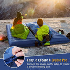 Elegear Self Inflating Sleeping Pad for Camping, 4" Ultra-Thick Camping Mattress Pad with Pillow Built-in Foot Pump, Portable Sleeping Mat for Backpacking, Hiking, Tent