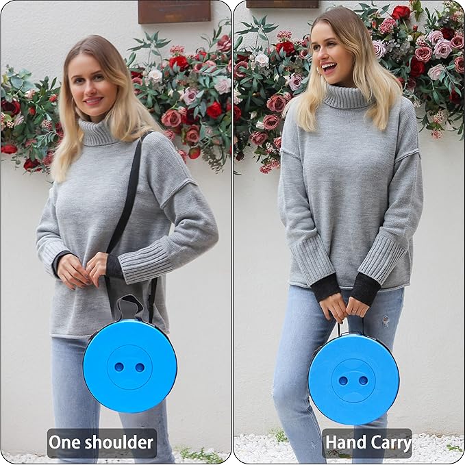 ALEVMOOM Portable Telescoping Collapsible Stool with Cushion & Bag, Retractable Folding Stool for Adults, Lightweight But Sturdy Capacity 440 lbs for Camping Fishing Hiking BBQ