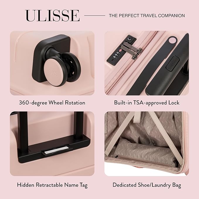 Bric's 28" Expandable Spinner Suitcase - Travel Luggage with TSA-Approved Lock and Hard Shell Exterior - B|Y Ulisse - Pearl Pink