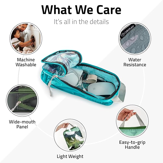 Set of 8 compression packing cubes for travel accessories- Expandable bags for clothing, toiletry, backpacks, organizing essentials (Holiday)